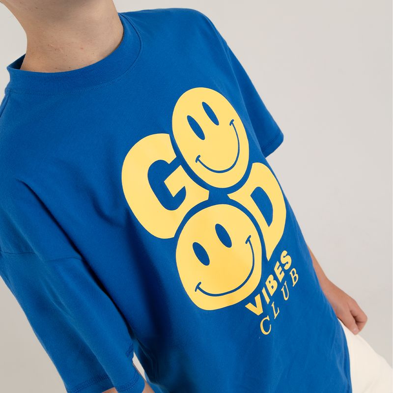 Camiseta-manga-corta-para-niño-unisex-Azul