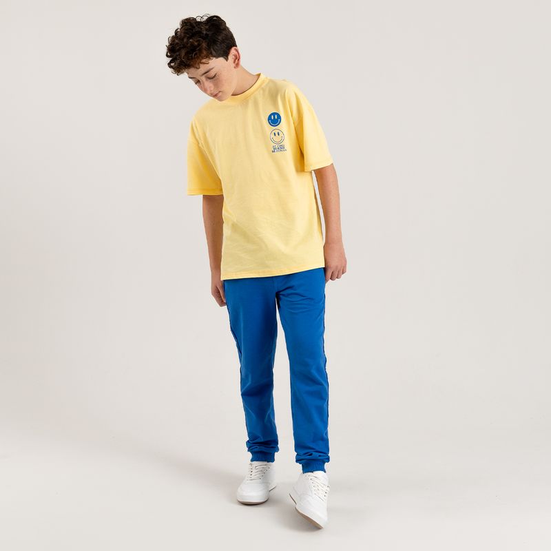 Pantalon-de-sudadera-para-niño-unisex-Azul
