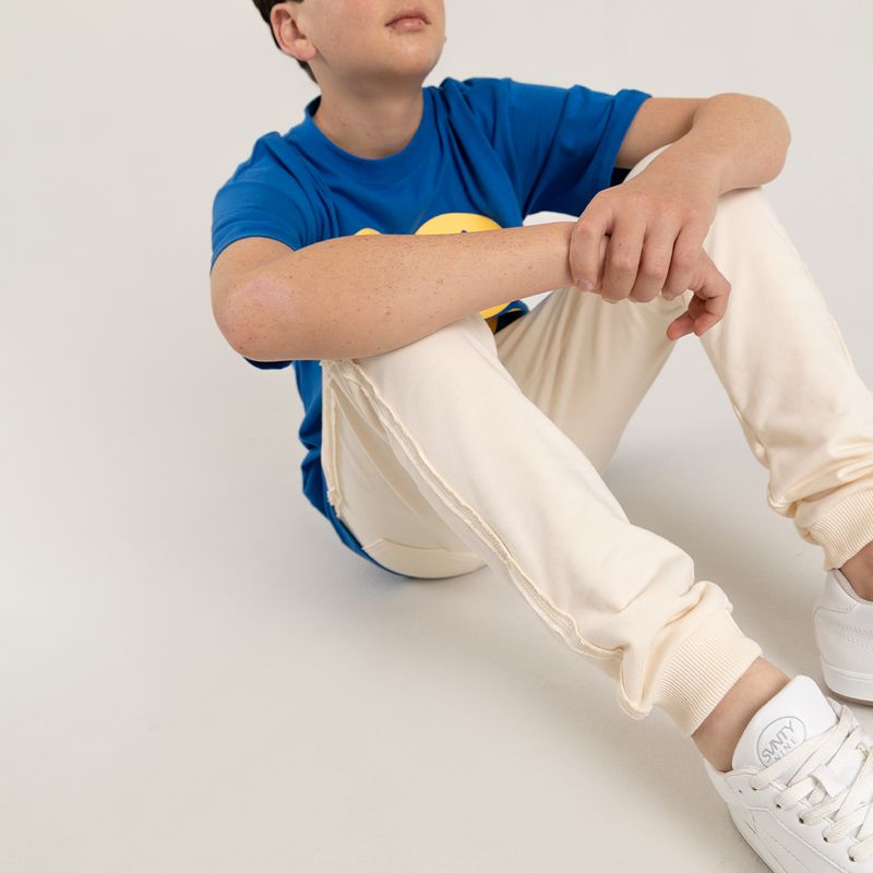 Pantalon-de-sudadera-para-niño-unisex-Cafe