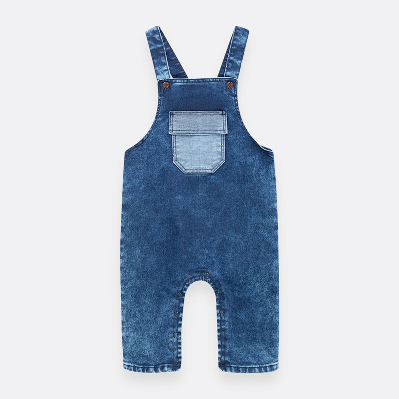 Overall-largo-para-recien-nacido-niño-Indigo-Oscuro