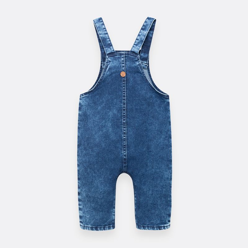 Overall-largo-para-recien-nacido-niño-Indigo-Oscuro
