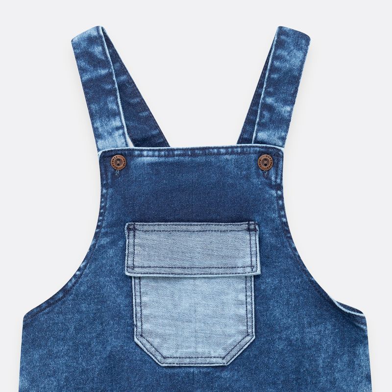 Overall-largo-para-recien-nacido-niño-Indigo-Oscuro