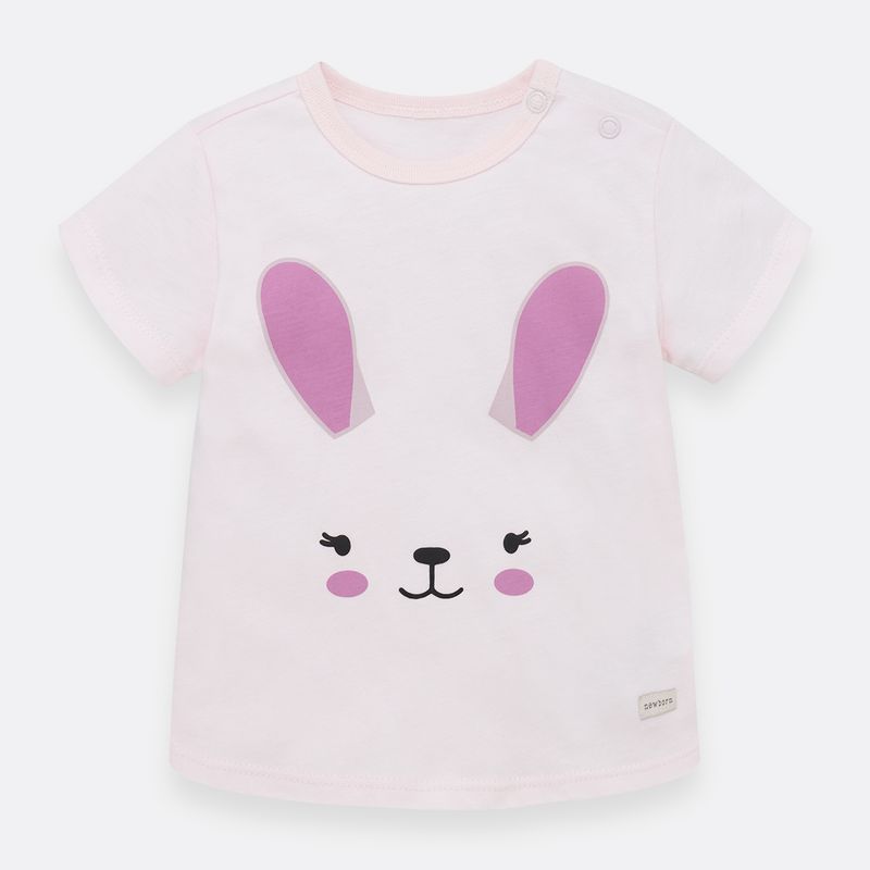 Camiseta-manga-corta-para-recien-nacida-niña-Rosado