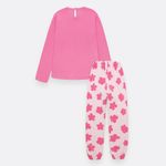 Pijama-para-bebe-niña-en-conjunto-de-camiseta-manga-larga---sudadera--Rosado