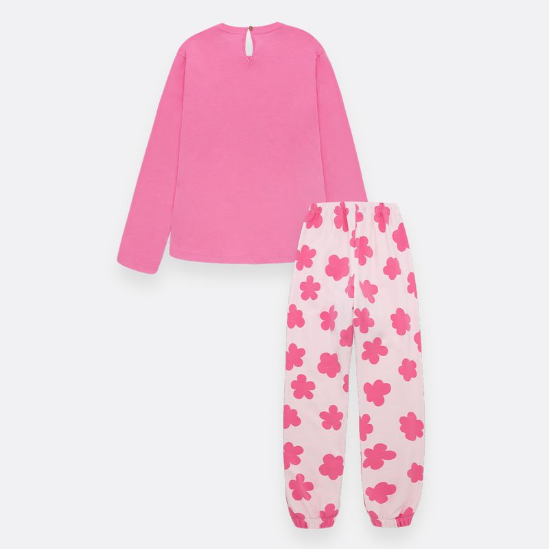 Pijama-para-bebe-niña-en-conjunto-de-camiseta-manga-larga---sudadera--Rosado