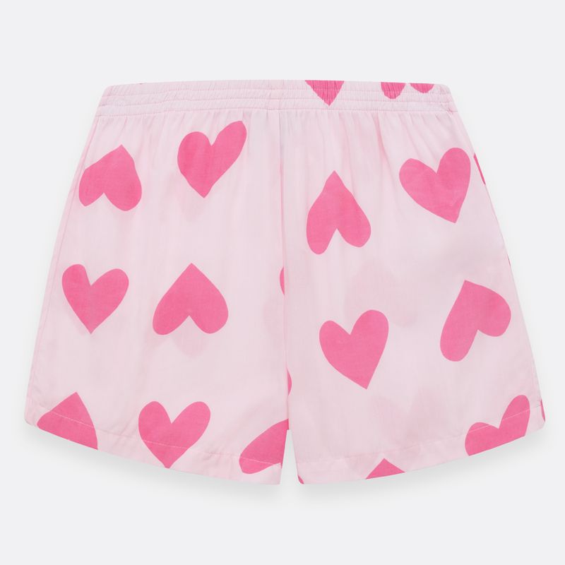 Pijama-para-bebe-niña-en-conjunto-de-camiseta-manga-corta---short--Rosado