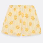 Pijama-para-bebe-niña-en-conjunto-de-camiseta-manga-corta---short--Amarillo