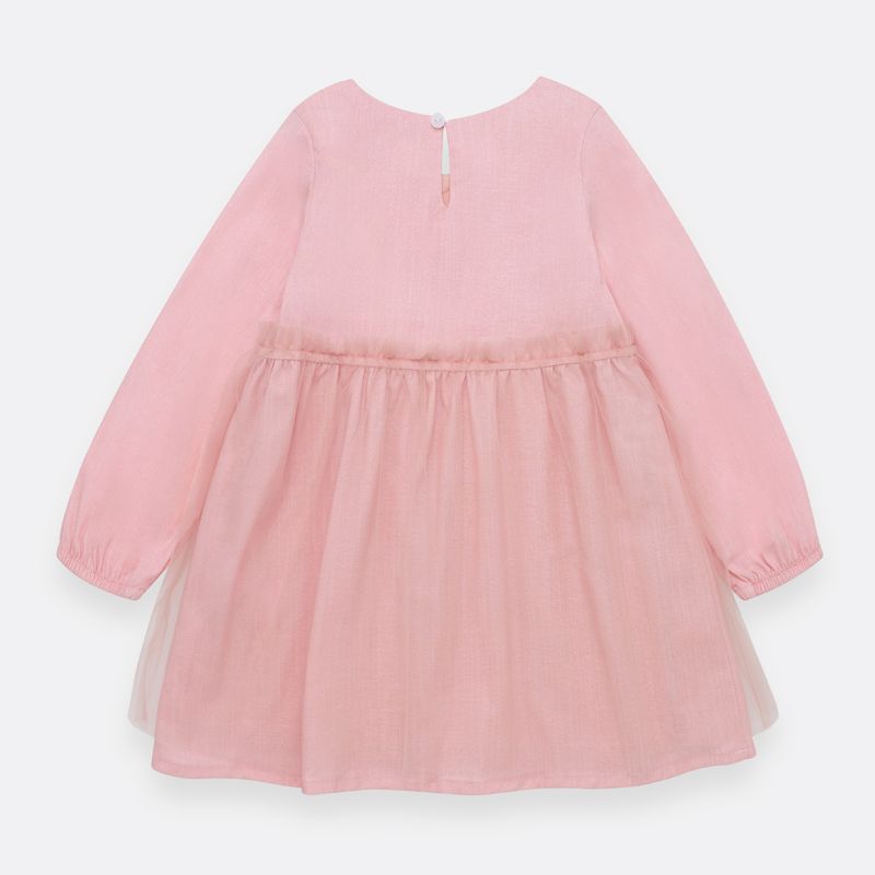 Vestido-manga-larga-para-bebe-niña-Rosado