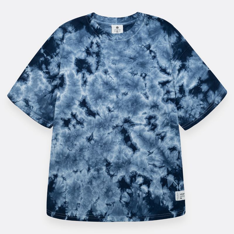 Camiseta-oversize-para-niño-manga-corta-Cafe