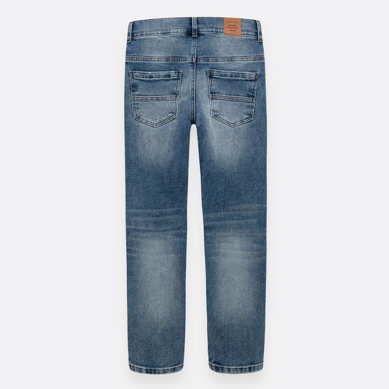 Jean-silueta-slim-para-niño-5-bolsillos-Indigo-Medio