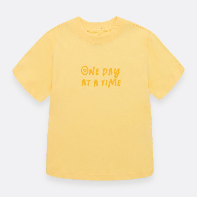 Camiseta-manga-corta-para-bebe-unisex-Amarillo