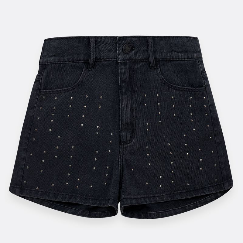 Short-con-brillantes-para-niña-tiro-alto--Indigo-Black