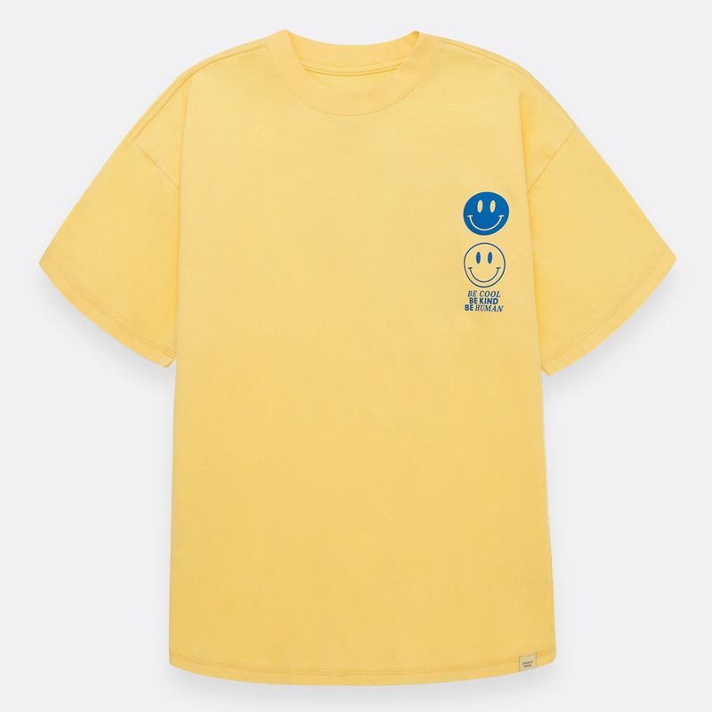Camiseta-manga-corta-para-niño-unisex-Amarillo