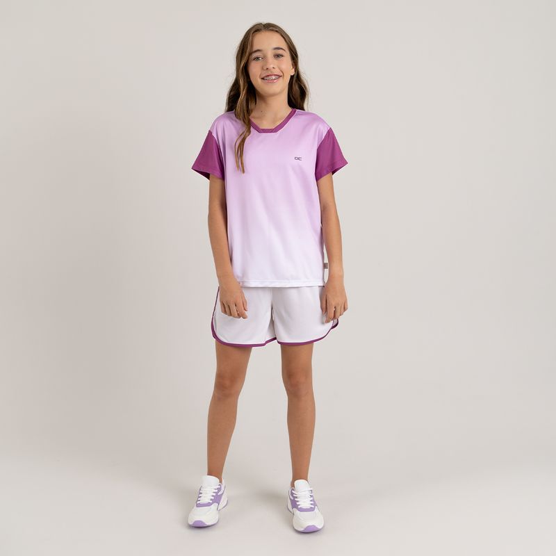 Conjunto-para-niña-de-camiseta-manga-corta---short-deportivo