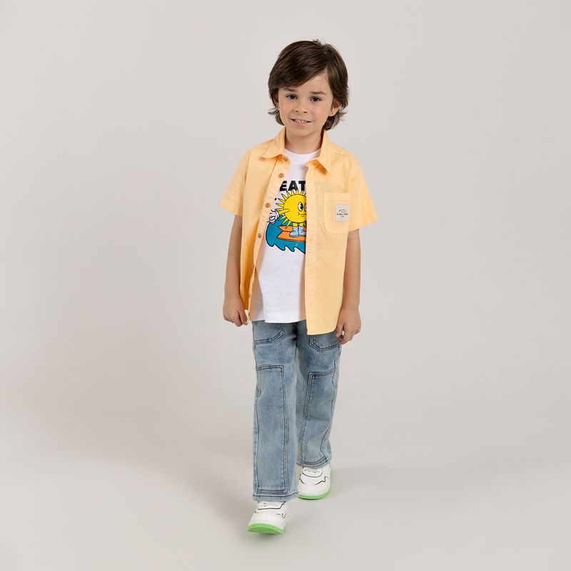 Camisa-manga-corta-para-bebe-niño