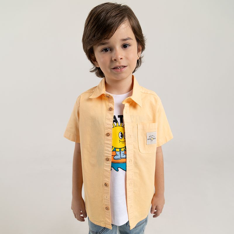 Camisa-manga-corta-para-bebe-niño