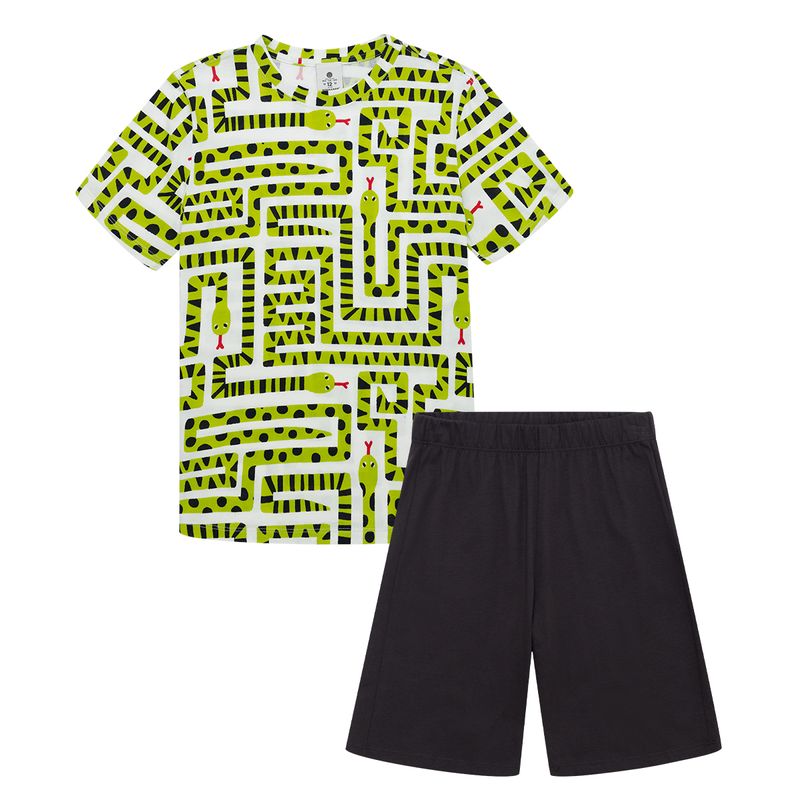 Pijama-para-bebe-niño-conjunto-de-camiseta-manga-corta---bermuda