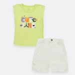 Conjunto-para-bebe-niña-de-camiseta---short