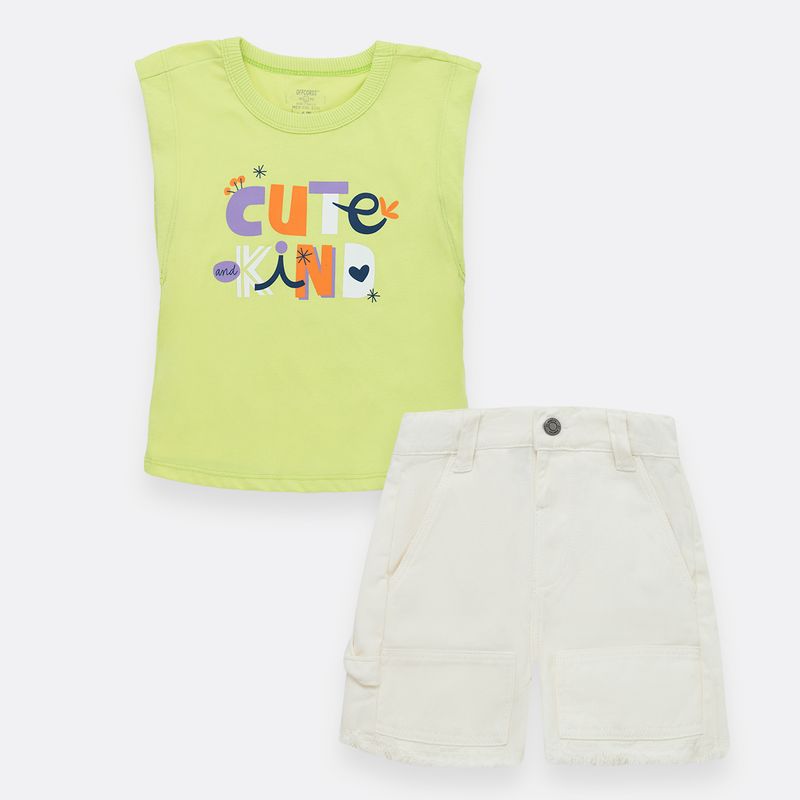 Conjunto-para-bebe-niña-de-camiseta---short