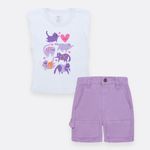 Conjunto-para-bebe-niña-de-camiseta---short