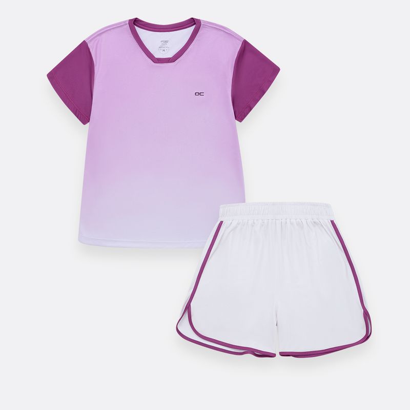 Conjunto-para-niña-de-camiseta-manga-corta---short-deportivo