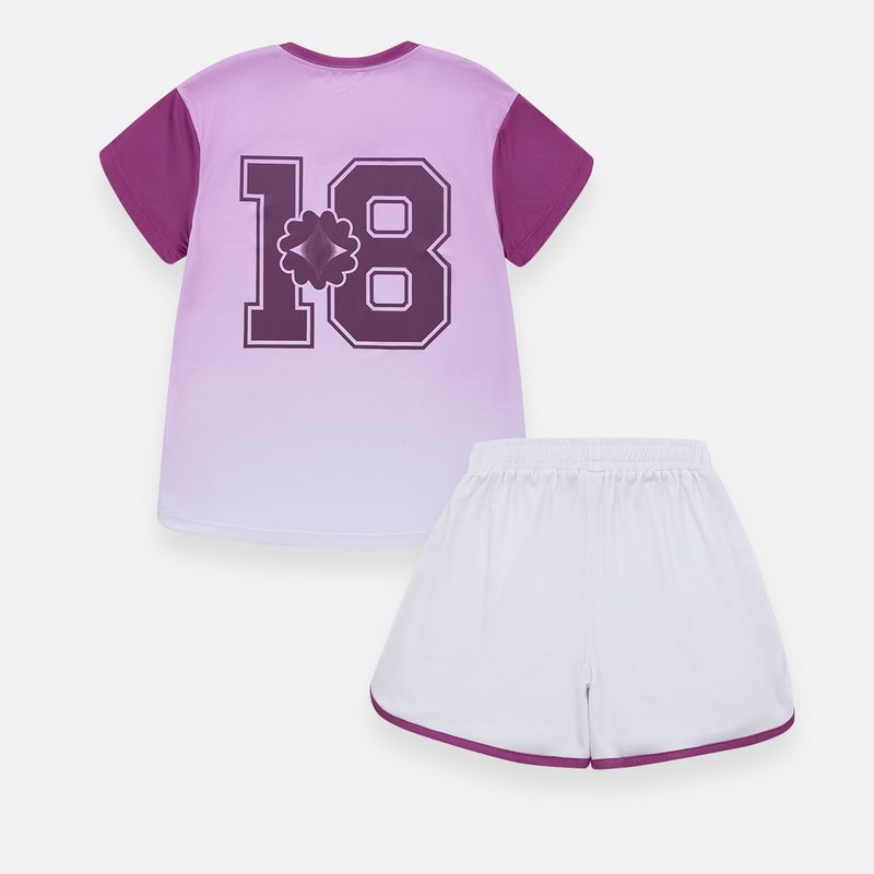 Conjunto-para-niña-de-camiseta-manga-corta---short-deportivo