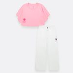 Conjunto-para-niña-de-camiseta-manga-corta---pantalon