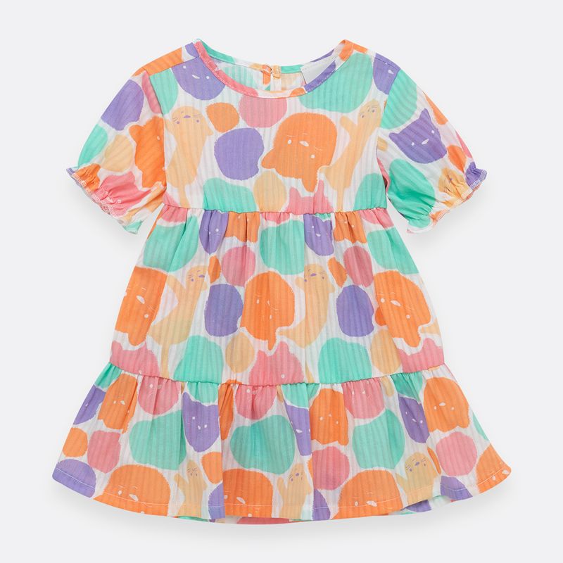 Vestido-para-recien-nacida-niña-manga-corta-