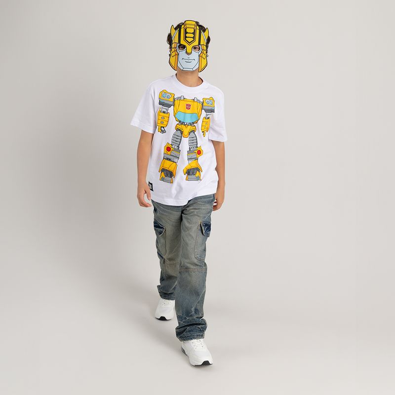 Camiseta-manga-corta---mascara-para-niño