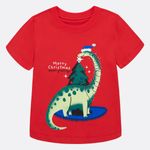 Camiseta-roja-para-niño-con-estampado-navideño