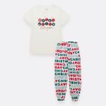 Pijama-navideña-para-niña-de-camiseta---sudadera