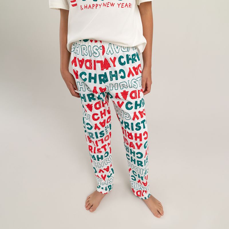 Pijama-navideña-para-niño-camiseta-manga-corta---sudadera