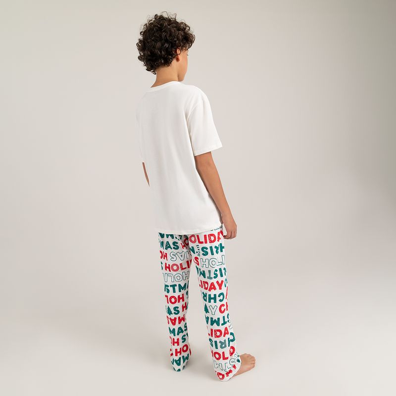 Pijama-navideña-para-niño-camiseta-manga-corta---sudadera