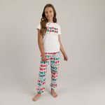 Pijama-navideña-para-niña-de-camiseta---sudadera