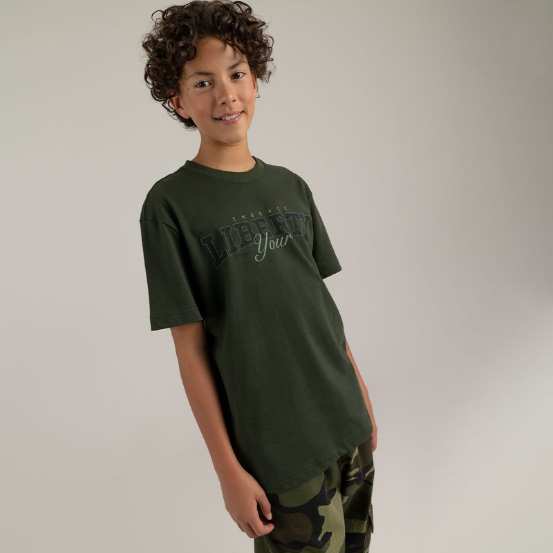 Camiseta-verde-para-niño-manga-corta