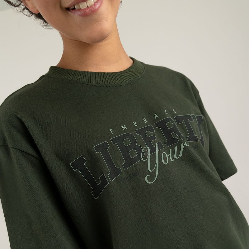 Camiseta-verde-para-niño-manga-corta