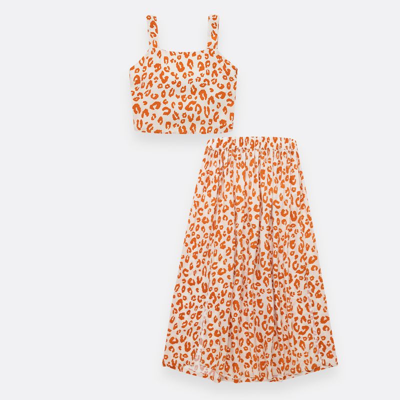 Conjunto-para-niña-de-camisa---falda-midi