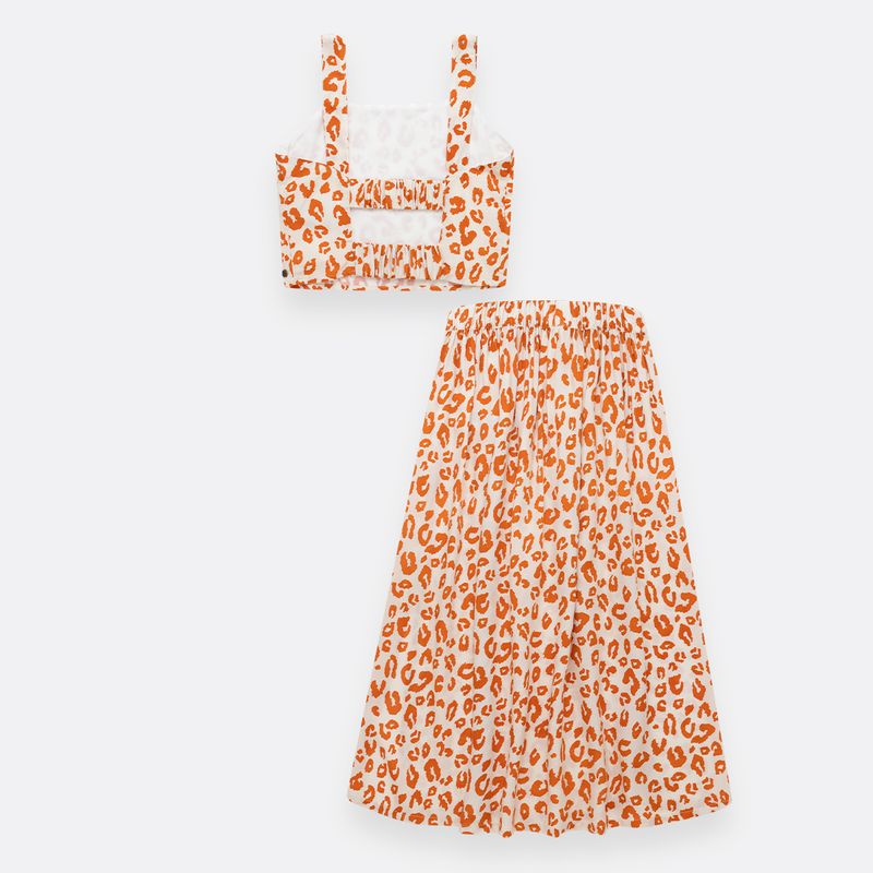 Conjunto-para-niña-de-camisa---falda-midi
