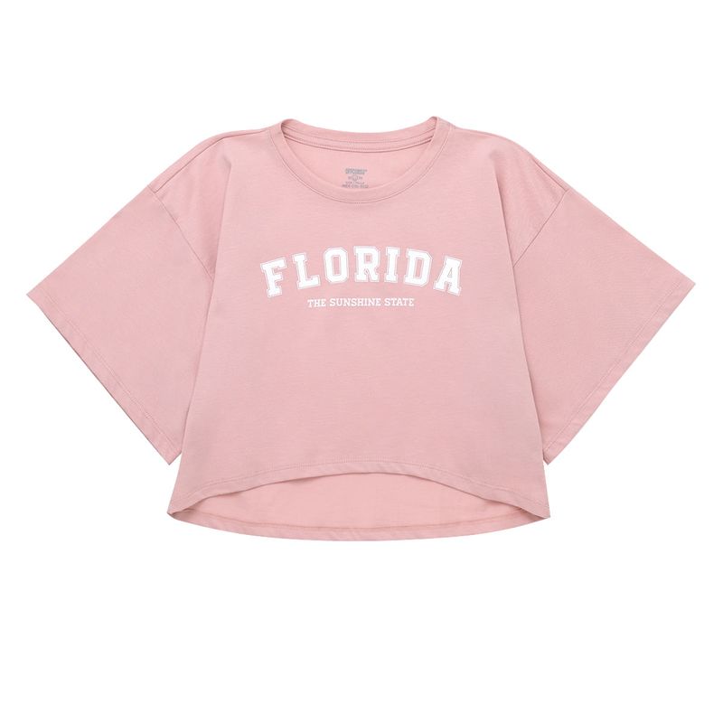 Camiseta-manga-corta-para-niñas-Ropa-nina-Rosado
