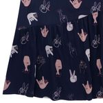 Vestido-manga-corta-para-niñas-Ropa-nina-Azul