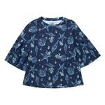 Camiseta-manga-corta-para-niña-Ropa-nina-Azul