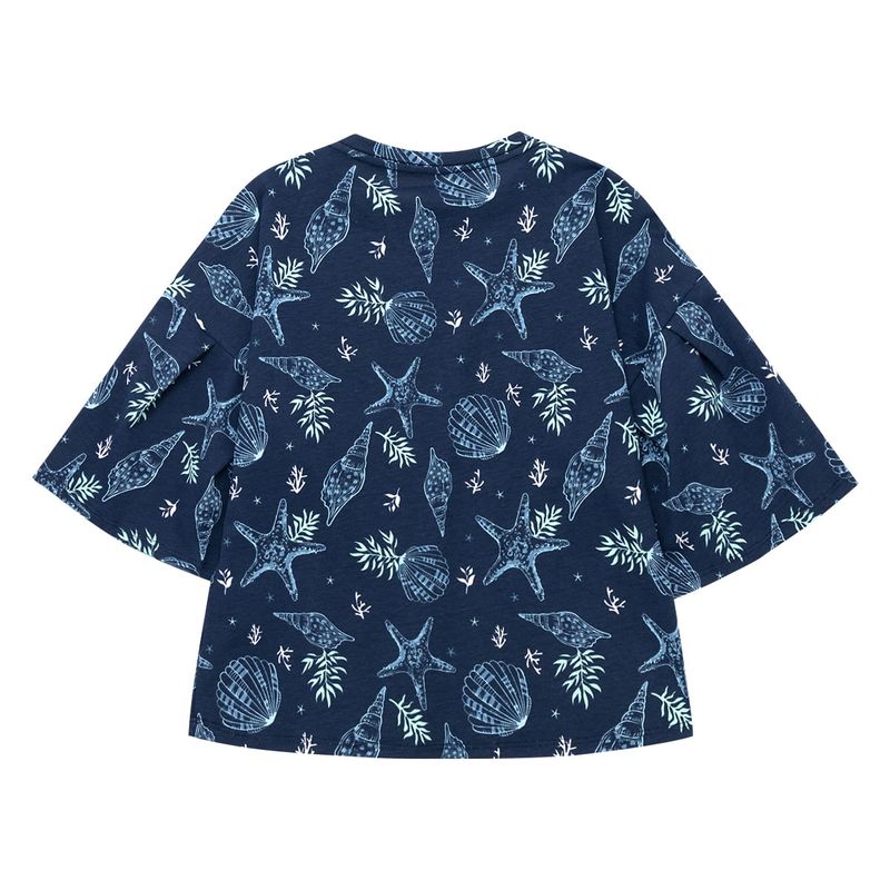 Camiseta-manga-corta-para-niña-Ropa-nina-Azul