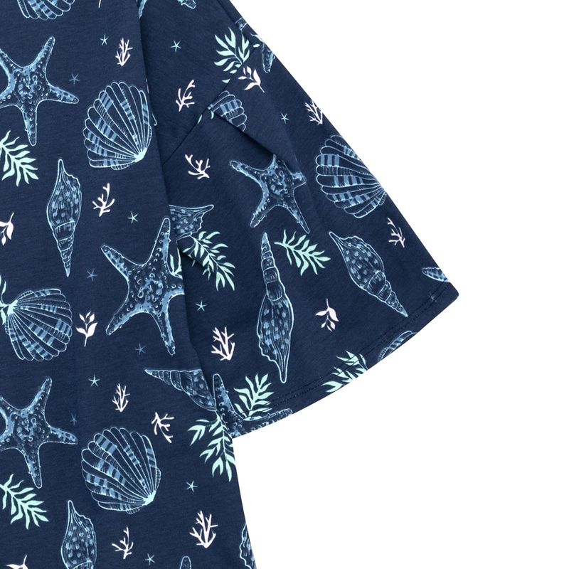 Camiseta-manga-corta-para-niña-Ropa-nina-Azul