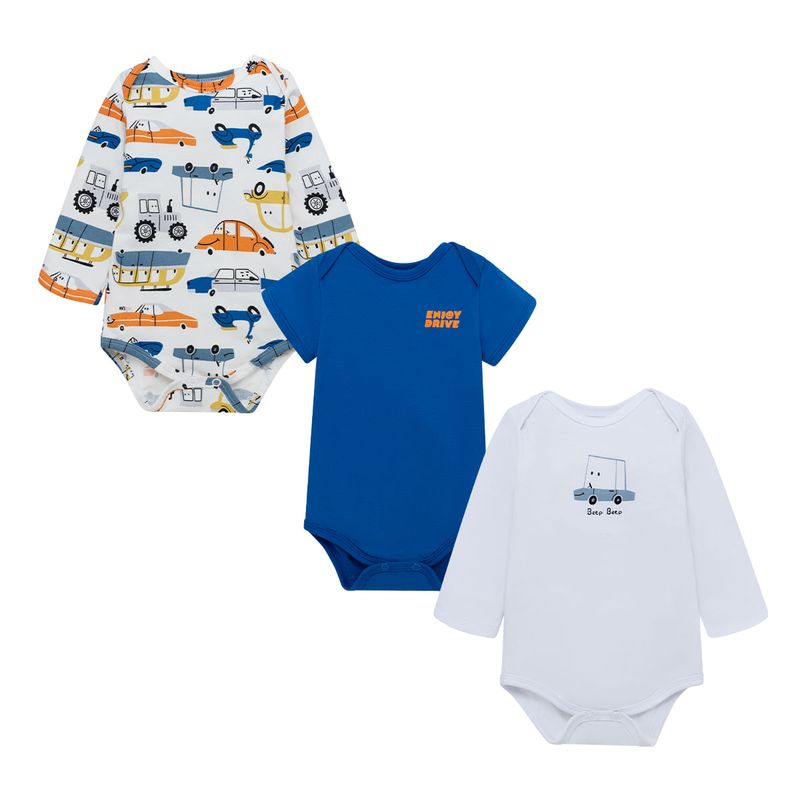 Set-x3-body-para-recien-nacido-niño-Ropa-recien-nacido-nino-Azul