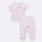 Pijama-para-recien-nacida-niña-conjunto-de-camiseta-manga-corta---pantalon-Rosado