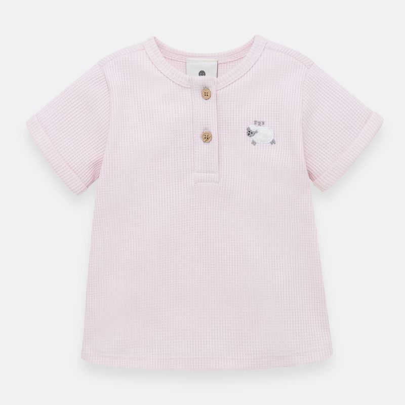 Pijama-para-recien-nacida-niña-conjunto-de-camiseta-manga-corta---pantalon-Rosado