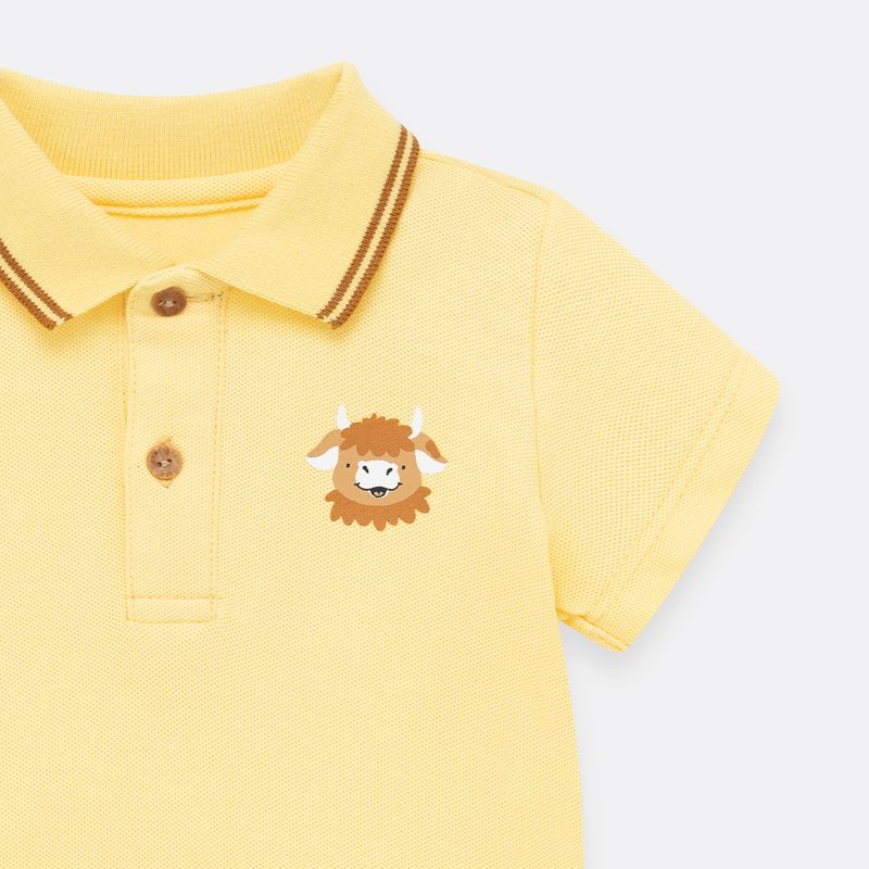 Body-tipo-polo-para-bebe-nino-manga-corta--Amarillo