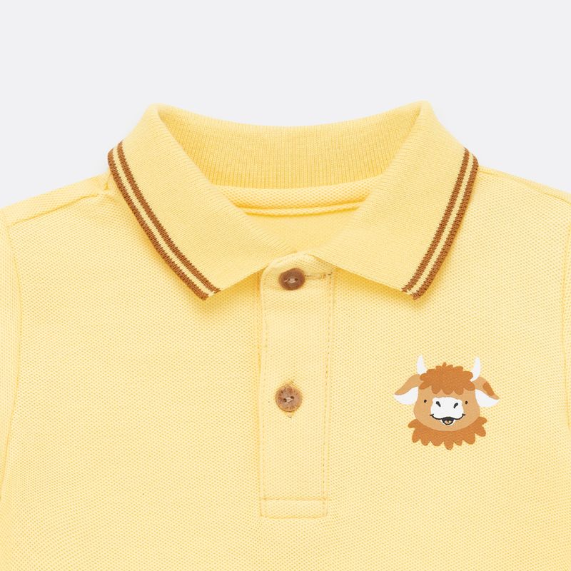 Body-tipo-polo-para-bebe-nino-manga-corta--Amarillo