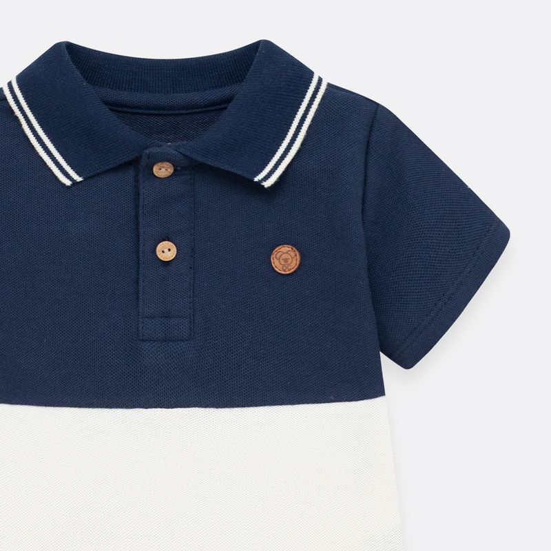 Conjunto-para-bebe-nino-de-camiseta-tipo-polo-y-bermuda-Azul