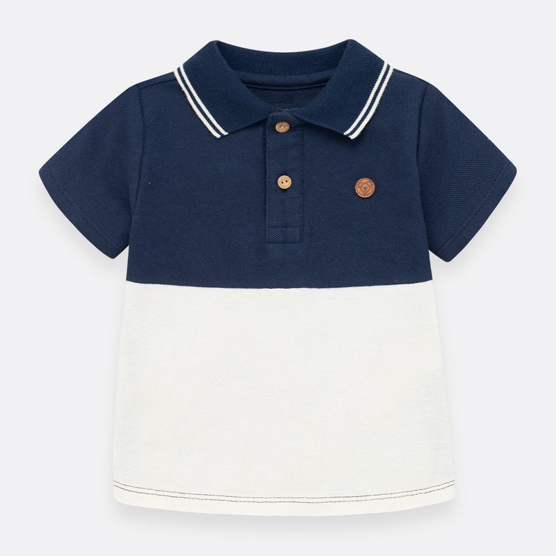 Conjunto-para-bebe-nino-de-camiseta-tipo-polo-y-bermuda-Azul
